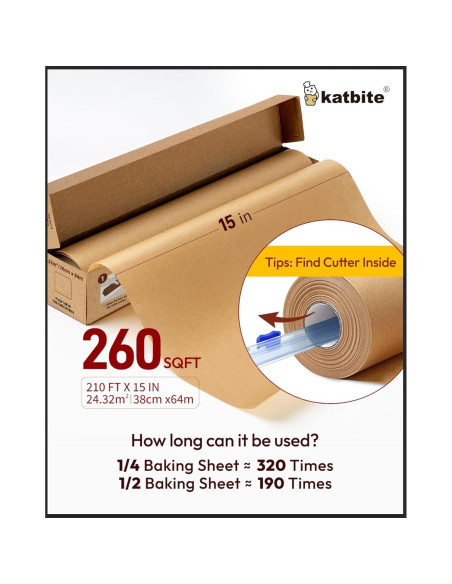 Papel de Parchment Sin Blanquear Katbite 38.1x64m + 100 Forros 20.3x14cm Papel de Parchment Sin Blanquear Katbite 38.1x64m + 100 Forros 20.3x14cm