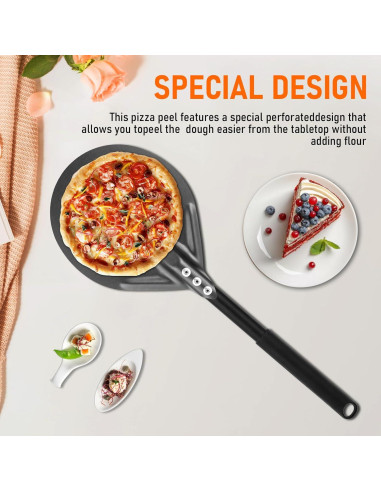 Pala para Pizza Perforada 15 cm ANYDOCANMOOT Aluminio