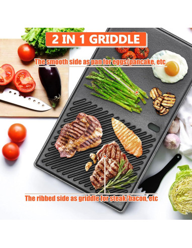 Parrilla de Hierro Fundido QuliMetal 7637 para Weber Spirit 200
