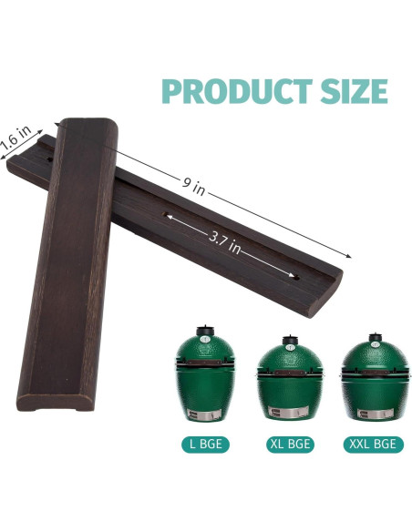 Kit de Reemplazo Mango Madera BGE 9" para Parrillas Grandes/XL/XXL Kit de Reemplazo Mango Madera BGE 9" para Parrillas Grandes/XL/XXL