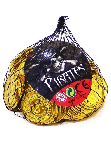 Conjunto de 100 Monedas de Oro de Plástico TCOTBE - Fiesta Pirata