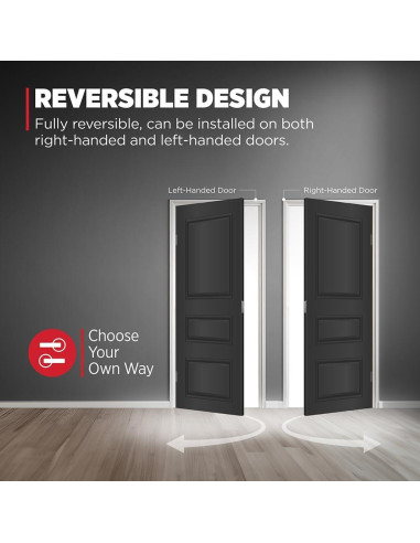 Juego de Manija de Puerta Kwikset San Clemente Negro Mate