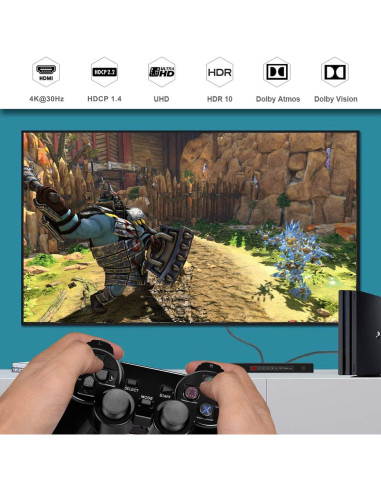 Interruptor HDMI 5 en 1 LVY 4K 30Hz con Control Remoto