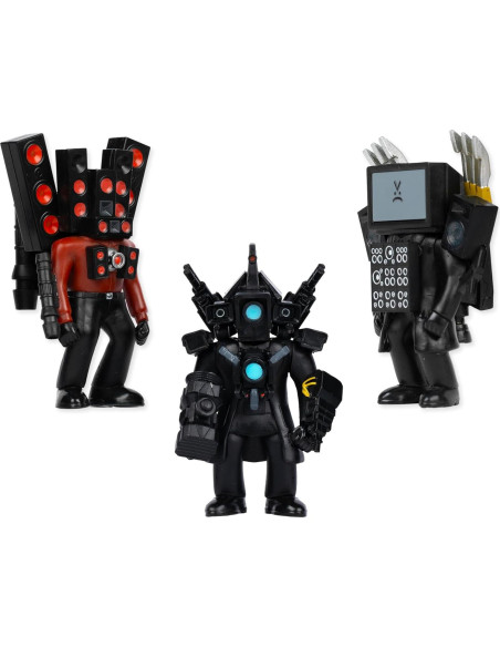 Paquete Titan 3 Figuras Mini Titan Skibidi Toilet - Bonkers Toys Paquete Titan 3 Figuras Mini Titan Skibidi Toilet - Bonkers Toys