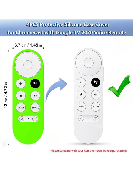 4 Fundas Protectores para Control Remoto Chromecast Google TV 4 Fundas Protectores para Control Remoto Chromecast Google TV