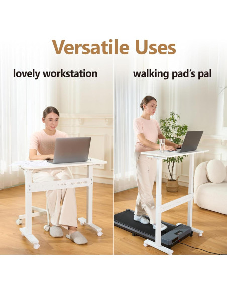 Escritorio de Pie Ajustable YILIFT PneuRev Blanco 71-110 cm Escritorio de Pie Ajustable YILIFT PneuRev Blanco 71-110 cm