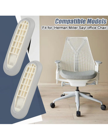 Fundas de Almohadillas para Brazos Herman Miller Sayl - Gris