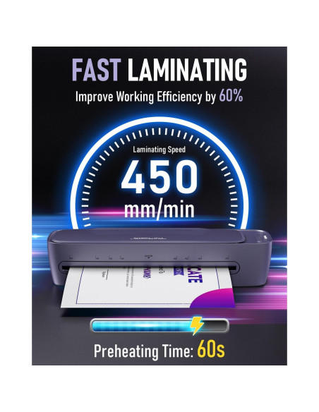 Laminadora Térmica Qfun 13" A3 9 en 1 Frío Caliente 60s Laminadora Térmica Qfun 13" A3 9 en 1 Frío Caliente 60s