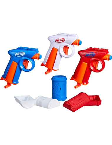 Paquete Triple NERF N Series - 3 Blasters, 30 Dardos N1, 3 Objetivos