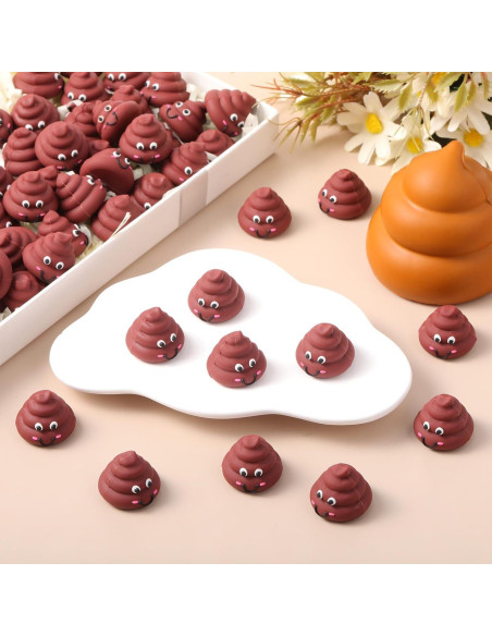 100 Mini Figuras de Caca de Goma para Fiestas y Bromas 100 Mini Figuras de Caca de Goma para Fiestas y Bromas