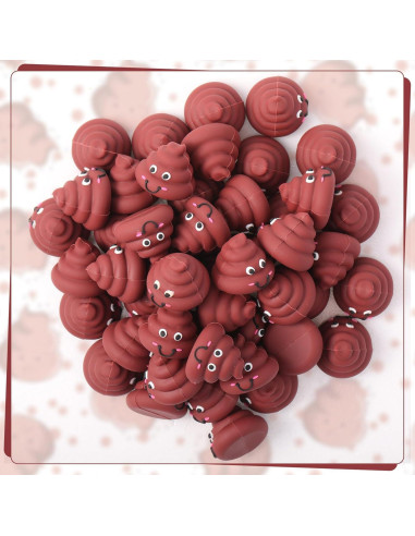 100 Mini Figuras de Caca de Goma para Fiestas y Bromas