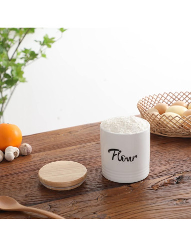 Contenedor de Almacenamiento de Comida LEETOYI Porcelana Blanco 11.4 cm