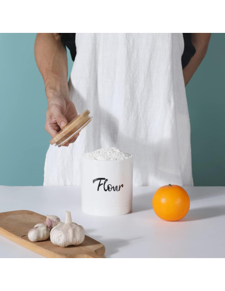 Contenedor de Almacenamiento de Comida LEETOYI Porcelana Blanco 11.4 cm Contenedor de Almacenamiento de Comida LEETOYI Porcelana Blanco 11.4 cm