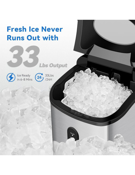 Fabricador de Hielo Nugget ACONEE A1 15kg/24hrs Autolimpieza Fabricador de Hielo Nugget ACONEE A1 15kg/24hrs Autolimpieza