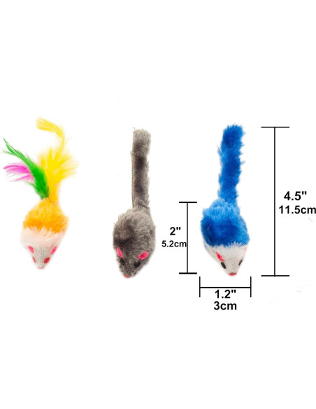 Juguetes para Gatos Charla de Moda 48 Ratones de Peluche Juguetes para Gatos Charla de Moda 48 Ratones de Peluche