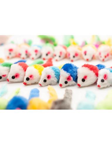 Juguetes para Gatos Charla de Moda 48 Ratones de Peluche