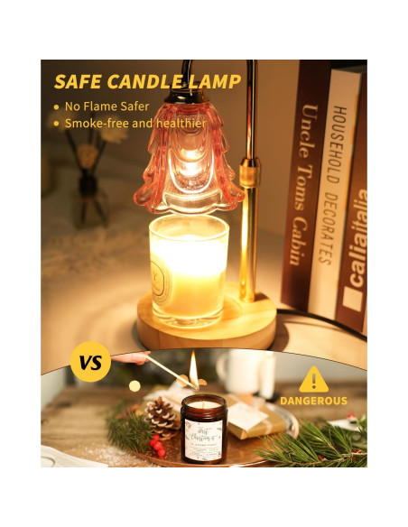 Lámpara Calentadora de Velas SupBri Rosa Tulipán 50W Lámpara Calentadora de Velas SupBri Rosa Tulipán 50W