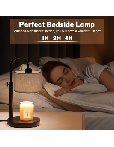 Lámpara Calentadora de Velas FINCMY LED-10 Regulable con Temporizador