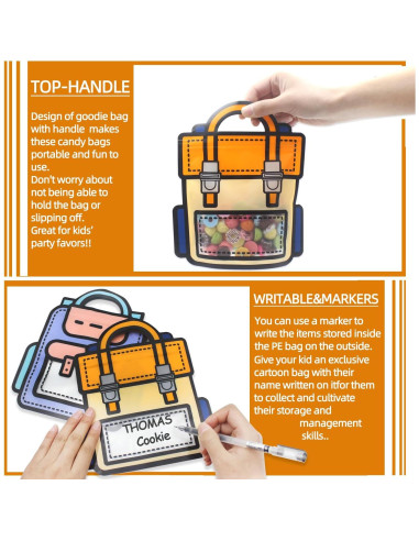 30 Bolsas de Regalo Reutilizables KTBANBANNEY 21x18cm