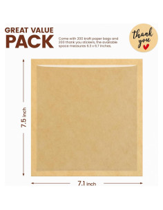 Paquete de 200 bolsas de pan Foranda 18x19 cm sellables 2