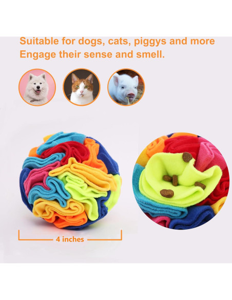 Pelota Snuffle para Perros Pequeños Ablechien - Juguete Interactivo Pelota Snuffle para Perros Pequeños Ablechien - Juguete Interactivo