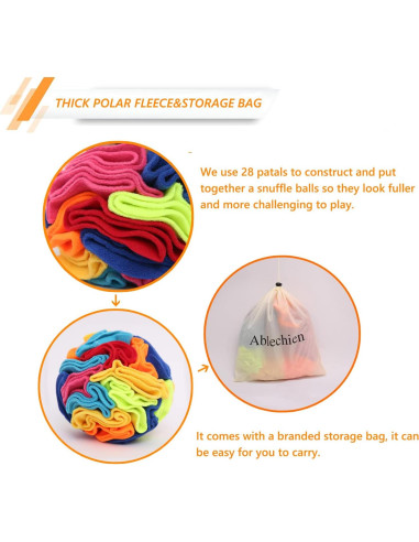 Pelota Snuffle para Perros Pequeños Ablechien - Juguete Interactivo