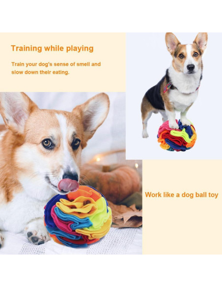Pelota Snuffle para Perros Pequeños Ablechien - Juguete Interactivo Pelota Snuffle para Perros Pequeños Ablechien - Juguete Interactivo