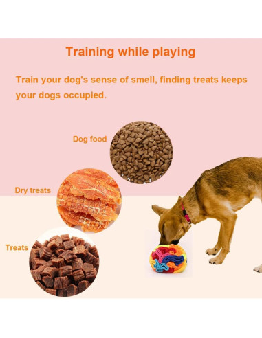 Pelota Snuffle para Perros Pequeños Ablechien - Juguete Interactivo