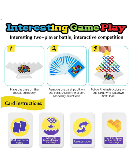 Juego de Apilamiento Tetra 48 Piezas - Diversión Familiar Juego de Apilamiento Tetra 48 Piezas - Diversión Familiar