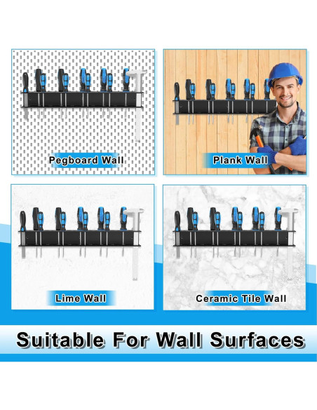 Organizador de Destornilladores Ouinis Montado en Pared 40cm Organizador de Destornilladores Ouinis Montado en Pared 40cm