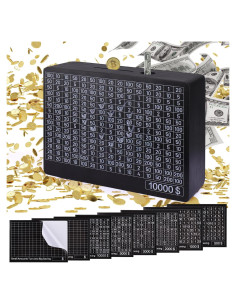 Caja de Ahorro Digital Palksky de Madera 370g - Objetivos 200 a 10000 USD