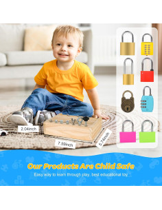 Set de Juguetes Montessori INIFEIDALA - Tablero de Destornillador y Cerraduras 2