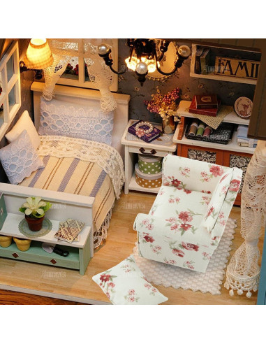 Sillón Miniatura de Madera AUEAR 1:12 con Almohada