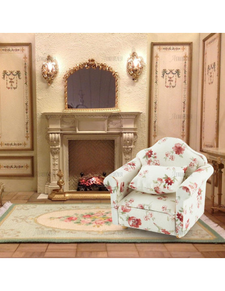 Sillón Miniatura de Madera AUEAR 1:12 con Almohada Sillón Miniatura de Madera AUEAR 1:12 con Almohada