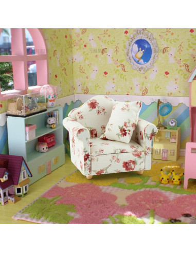 Sillón Miniatura de Madera AUEAR 1:12 con Almohada