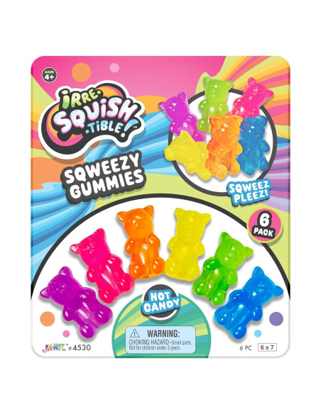 Topper de Lápiz JA-RU Mini Ositos Squishy - 6 Unidades Topper de Lápiz JA-RU Mini Ositos Squishy - 6 Unidades