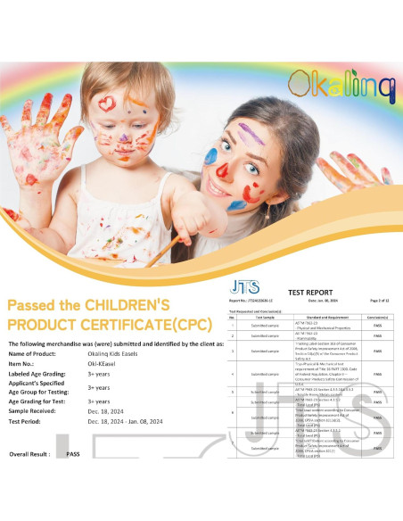 Caballete de Arte Ajustable para Niños Okalinq 50-66 cm Caballete de Arte Ajustable para Niños Okalinq 50-66 cm