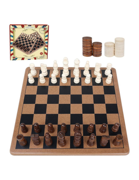 Juego de Ajedrez Magnético de Madera GOTHINK 38x38cm Plegable Juego de Ajedrez Magnético de Madera GOTHINK 38x38cm Plegable