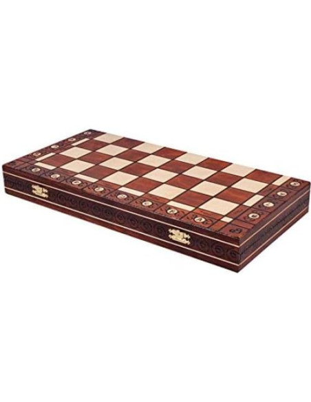 Juego de Ajedrez Muba Ámbar 6EF Madera 55cm Piezas Transparentes Juego de Ajedrez Muba Ámbar 6EF Madera 55cm Piezas Transparentes