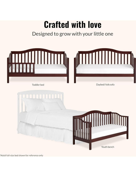 Cama de Día para Niños Dream On Me Austin - Pino Espresso Cama de Día para Niños Dream On Me Austin - Pino Espresso