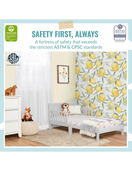Cama para Niños Pequeños Dream On Me Brookside Gris Piedra Cama para Niños Pequeños Dream On Me Brookside Gris Piedra