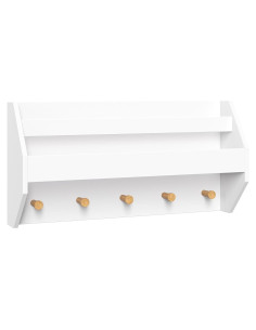 Estante de Pared RiverRidge para Niños con Librero y Ganchos