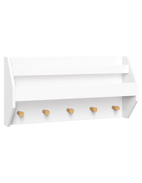 Estante de Pared RiverRidge para Niños con Librero y Ganchos Estante de Pared RiverRidge para Niños con Librero y Ganchos