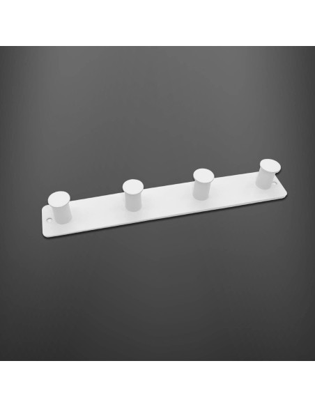 Perchero de Pared AJLTPA Blanco con 4 Ganchos de Acero Inoxidable Perchero de Pared AJLTPA Blanco con 4 Ganchos de Acero Inoxidable