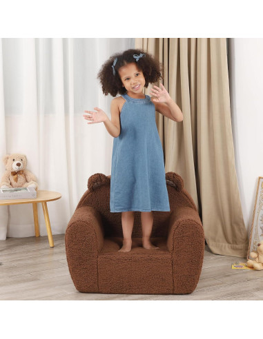 Silla para Niños MOMCAYWEX Osito de Peluche Marrón 38x38 cm