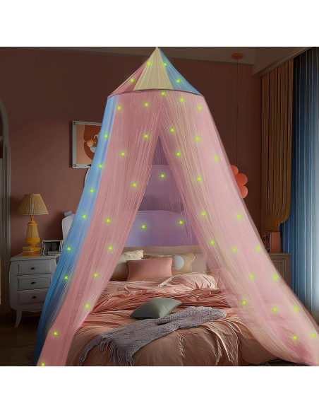 Dosel de Cama Princesa LionLively con Estrellas Brillantes 240cm Dosel de Cama Princesa LionLively con Estrellas Brillantes 240cm
