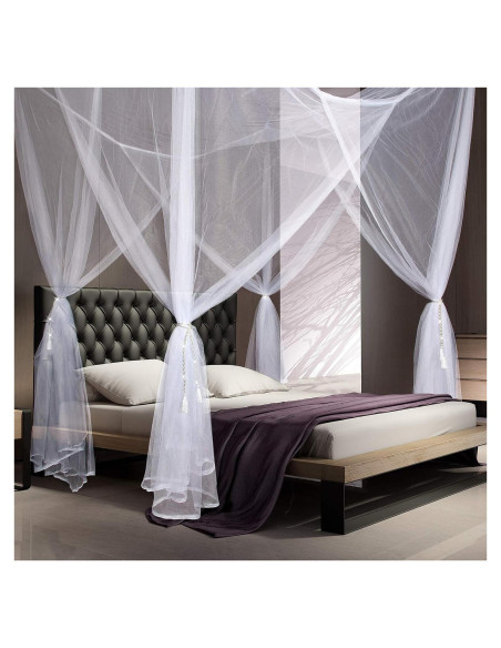 Cortina Mosquitera de Cama Tatuo 210x190x240 cm Blanca Cortina Mosquitera de Cama Tatuo 210x190x240 cm Blanca