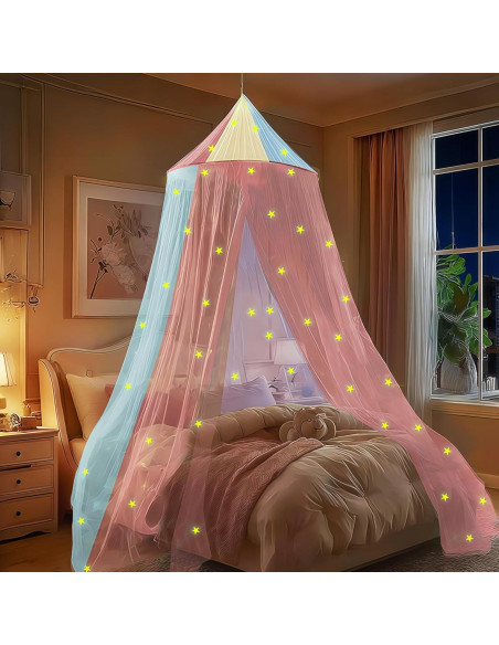 Dosel de Cama Princesa LionLively con Estrellas Brillantes 240cm Dosel de Cama Princesa LionLively con Estrellas Brillantes 240cm