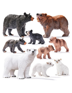 Set de 9 Figuras de Osos Realistas Zoopal - Juguetes Educativos