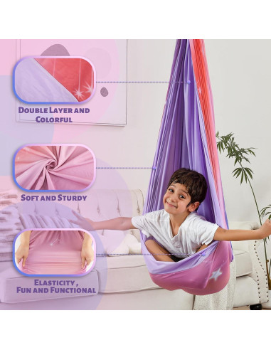 Columpio Sensorial Doble Capa SUCHDECO 198x150cm hasta 136kg